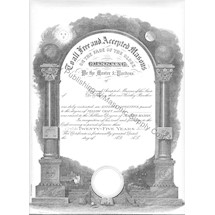 Masonic F&AM  25 Year Member Certificate