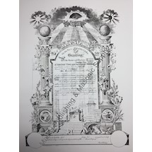 Masonic Membership Certificate  AF&AM