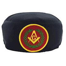 Master Mason Skull Cap red patch