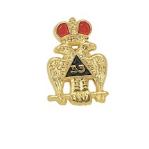 Scottish RIte 33* Lapel Pin - Goldplate