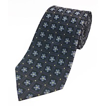 Masonic Forget-Me-Not Premium Woven Silk Tie