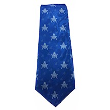 Blue Masonic Forget-Me-Not tie w S&C