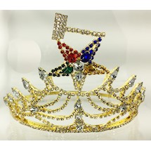 O.E.S. Matron Crown Goldtone