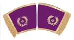 Grand Officer Purple Velvet Cuffs metallic thread