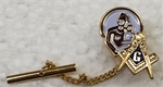 Masonic Tie-Tack oval Goldtone