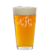 Monogram 16 oz pint glass