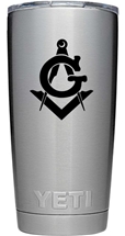 Masonic engraved 20 oz Yeti Tumbler