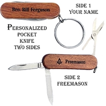 Masonic Rosewood Multi-Tool Keychain