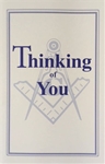 Thinking of You Greeting Card with Masonic Logo (Pk of 25)