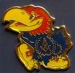 Kansas Jayhawk Master Mason Pin