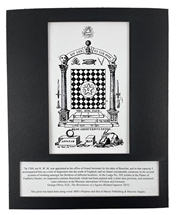 Masonic Curious Tracing Board Hand Print in mat