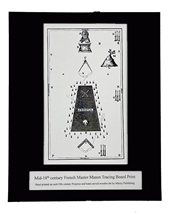 Masonic Master Mason Tracing Board Hand Print in mat