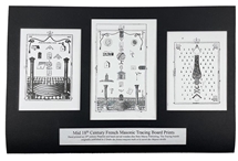 Three Masonic Tracing Board Hand Prints in mat