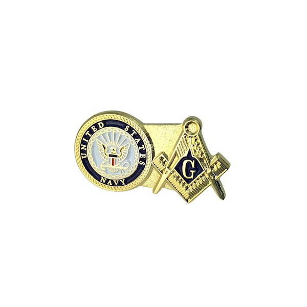 US Navy & Masonic Lapel Pin