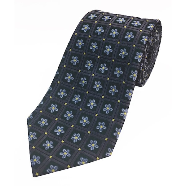 Masonic Forget-Me-Not Premium Woven Silk Tie