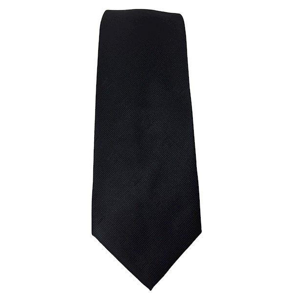 Loom Woven Masonic Polyester Tie - Black(Tone on Tone)