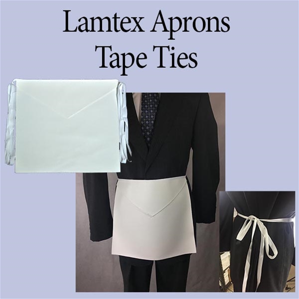 Masonic Candidate aprons - Tape Ties