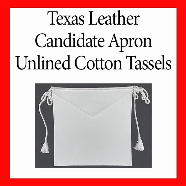 Texas Leather Candidate Apron, Unlined, Cotton C & T