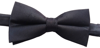 Masonic Loom Woven Polyester Bow Ties 2" - Black(tone on tone)