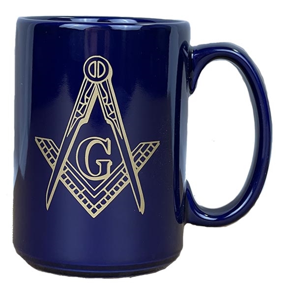 Masonic 15oz Mug with micro gold emblem