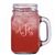 Monogram engraved Mason Jar