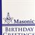 Masonic Birthday Greeting Card with Masonic Logo (PK of 25)