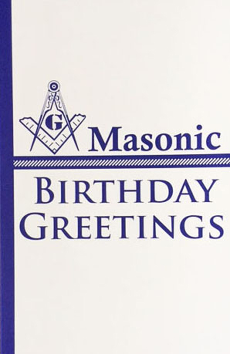 Masonic Birthday Greeting Card with Masonic Logo (PK of 25)